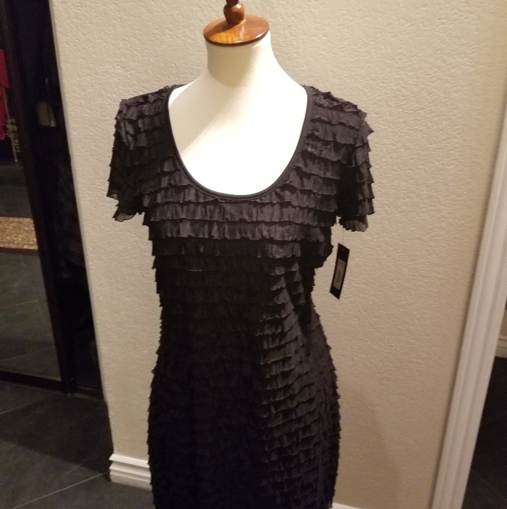 Apt 9 black ruffle dress